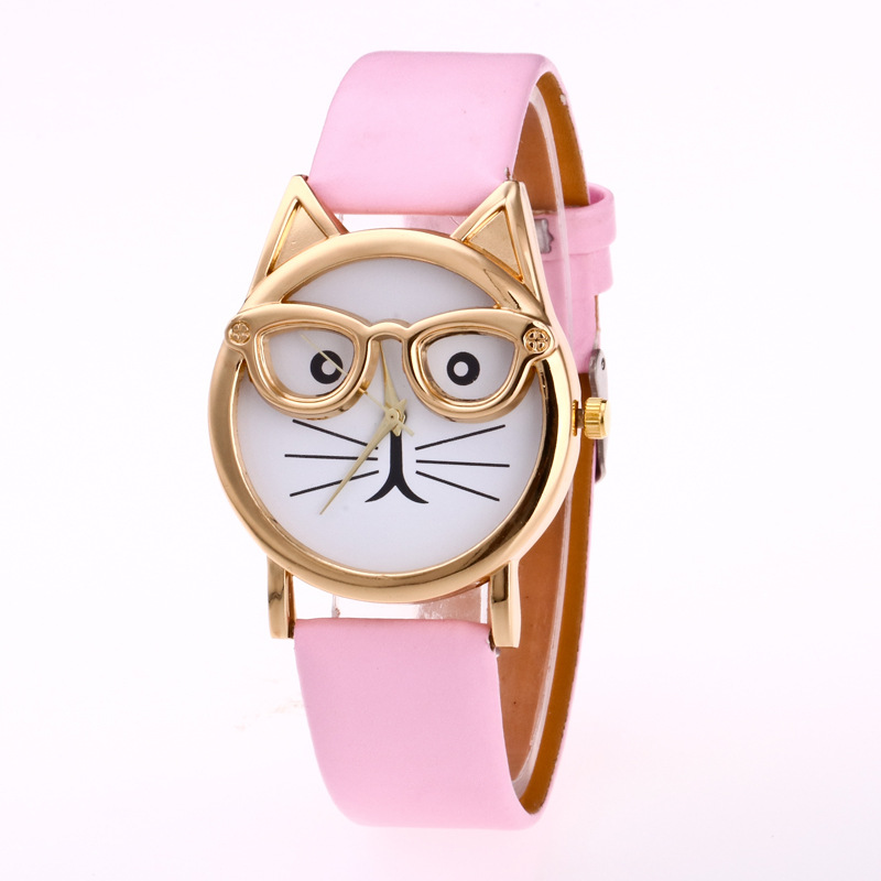 Cute Cartoon Girls’ Watch (Pink)