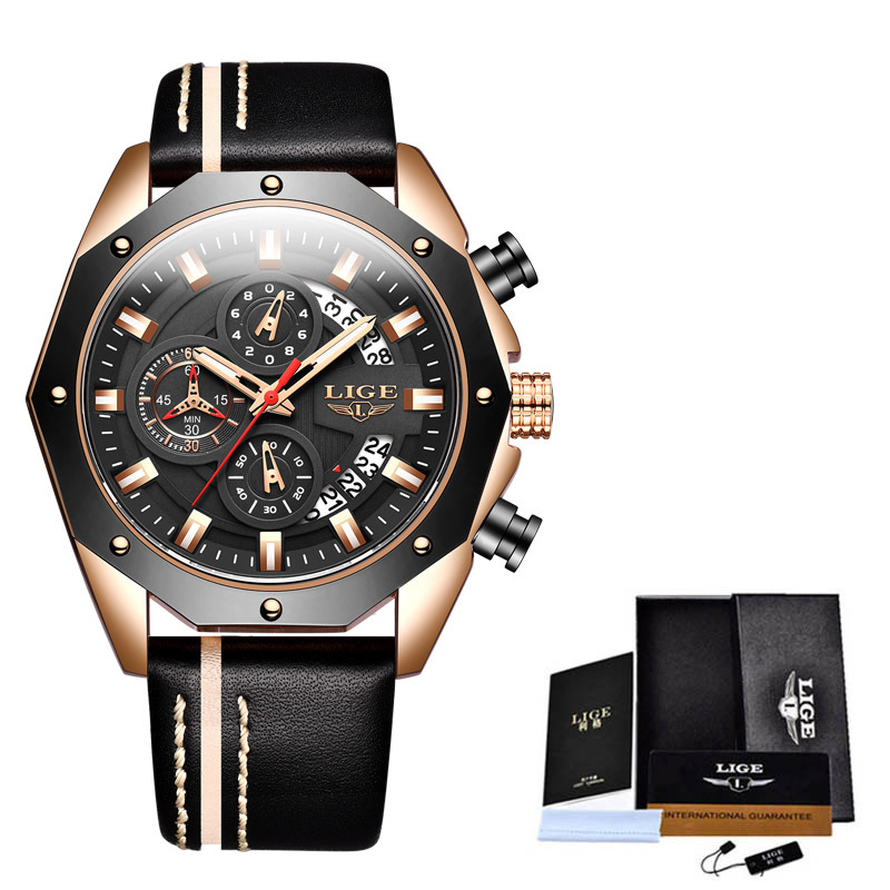 Luxury Men's Watch with Silicone Strap and Quartz Movement (1)