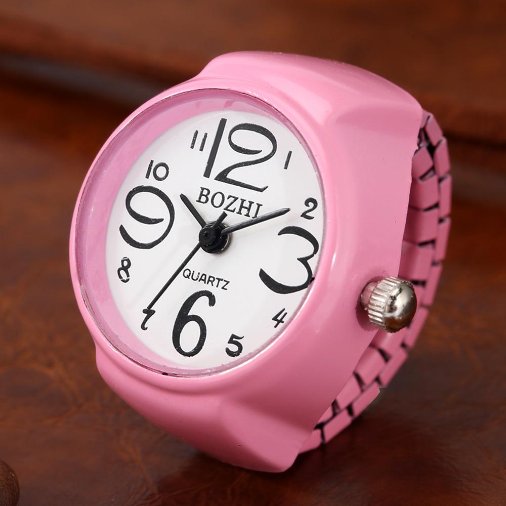 Colorful ring watch with a modern and stylish design for everyday wear (Pink)