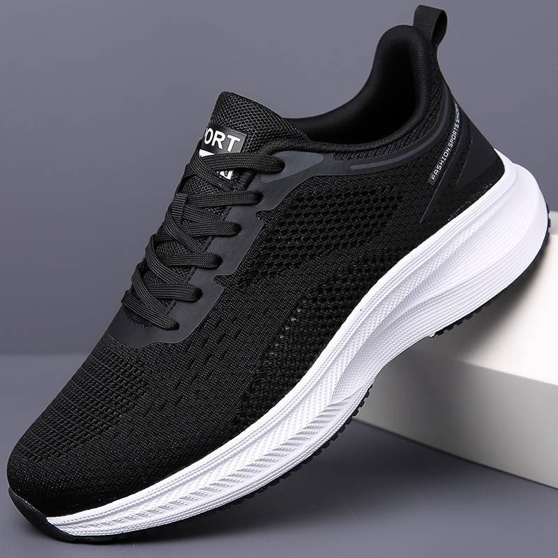 Lightweight Breathable Mesh Sports Shoes (37, Black)