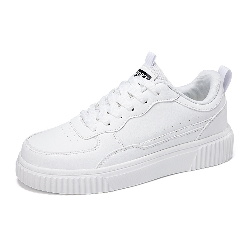 Breathable Versatile White Shoes Korean Style For Students (36, White)
