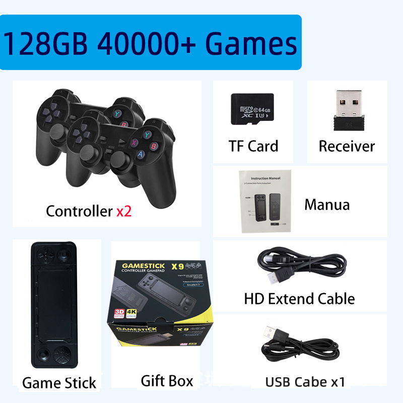 جهاز ألعاب منزلي X9 بجودة HD (128 [gb] - X9)