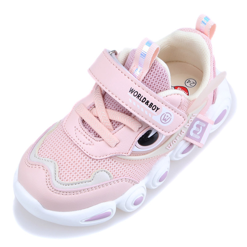 Sports Shoes Net Shoes Baby Ultra-light Solid Functional Shoes (26, Pink)