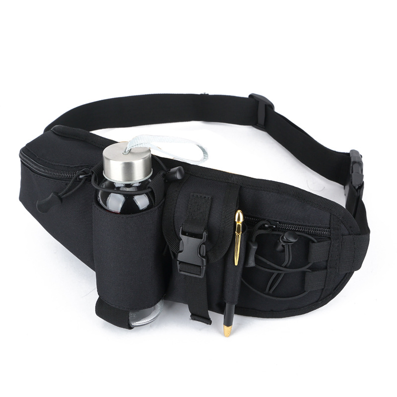 Men's Outdoor Multi-purpose Sports Waterproof Waist Bag (Black)