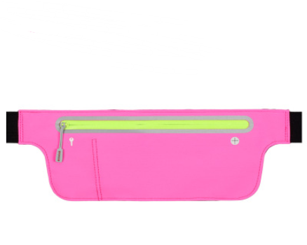 Sports Running Bag Sports Outdoor Pockets Fitness Waterproof Jogging Pockets Invisible Mobile Phone Pockets (Pink)