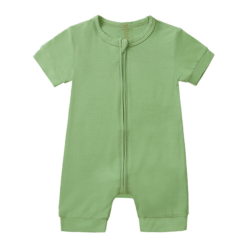 Baby Jumpsuit Bamboo Fiber Short Sleeved Kazakhstan (0 - 3 [months], Green)