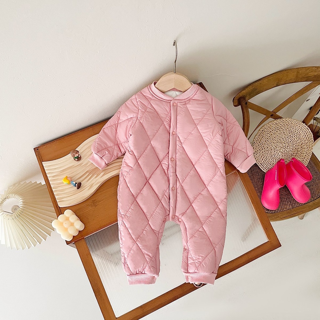 Warm Out Thickened Fleece-lined Baby Jumpsuits (0 - 6 [months], Pink)