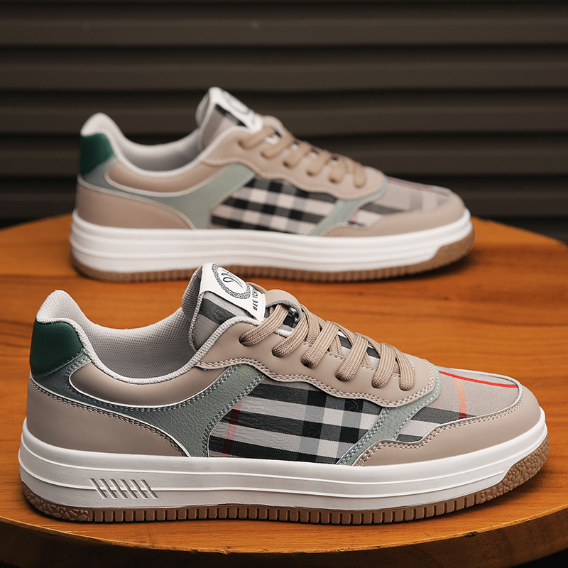 Men's Summer Thin Breathable Casual Lace Up Board Shoes (38, Flame Apricot)