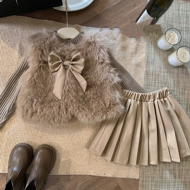 Korean Girls Suit Autumn And Winter (100 [cm], Camel)