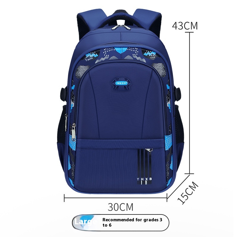 Breathable Light Negative Large Capacity Children's Schoolbag (Blue)