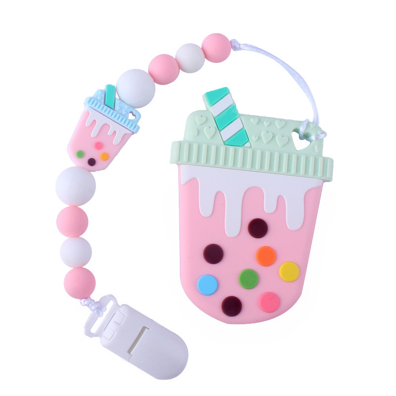 Baby Supplies Dental Gel Pacifier Chain Set (Pink)