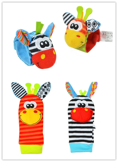 Baby Cartoon Bell Wrist Strap Or Socks (Set)