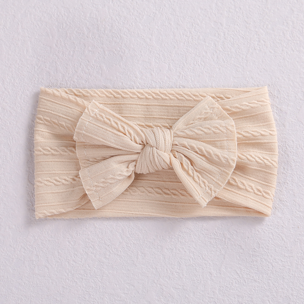 Baby Hair Accessories Elastic Head Bandwidth Edge Nylon Bow Headband For Children (A)