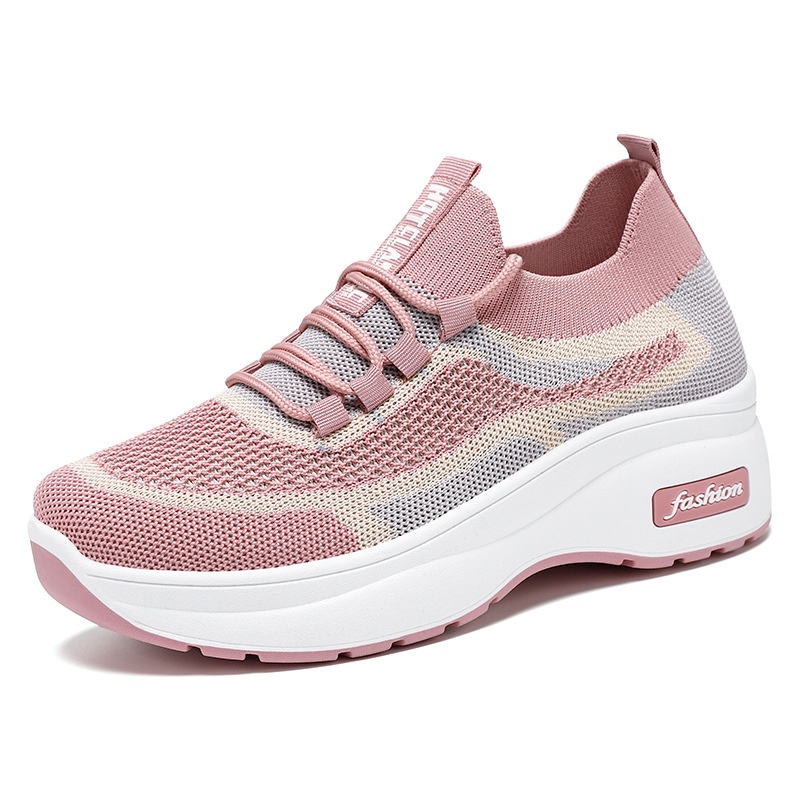Elevator Shoes Mesh Surface Breathable Shoes Children (36, Pink)
