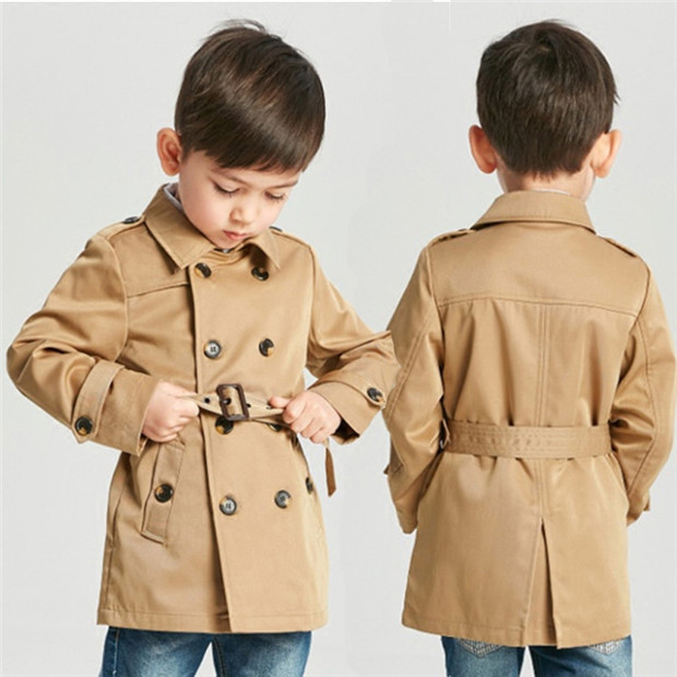 Kids' Overcoat Spring Boy's Trench Coat Mid-length (110)