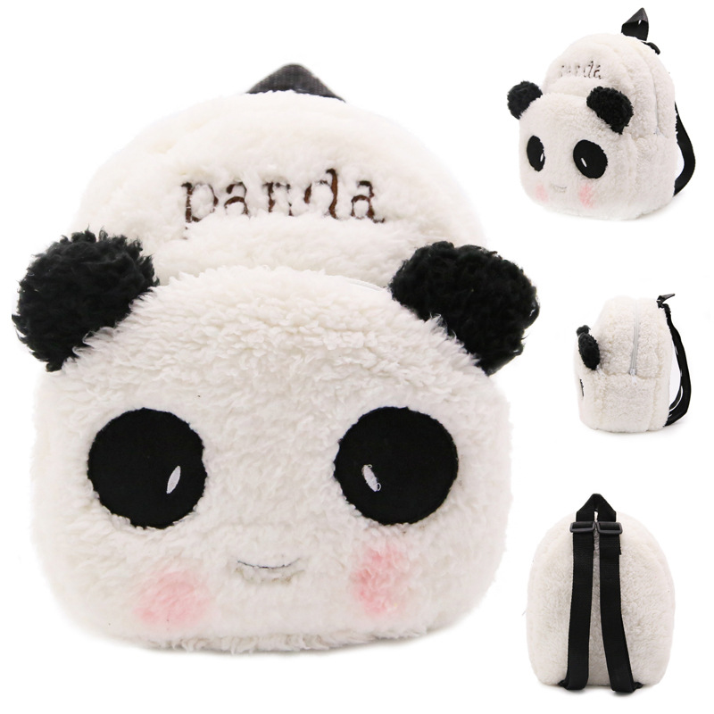 Panda School Bag (Black Ears)