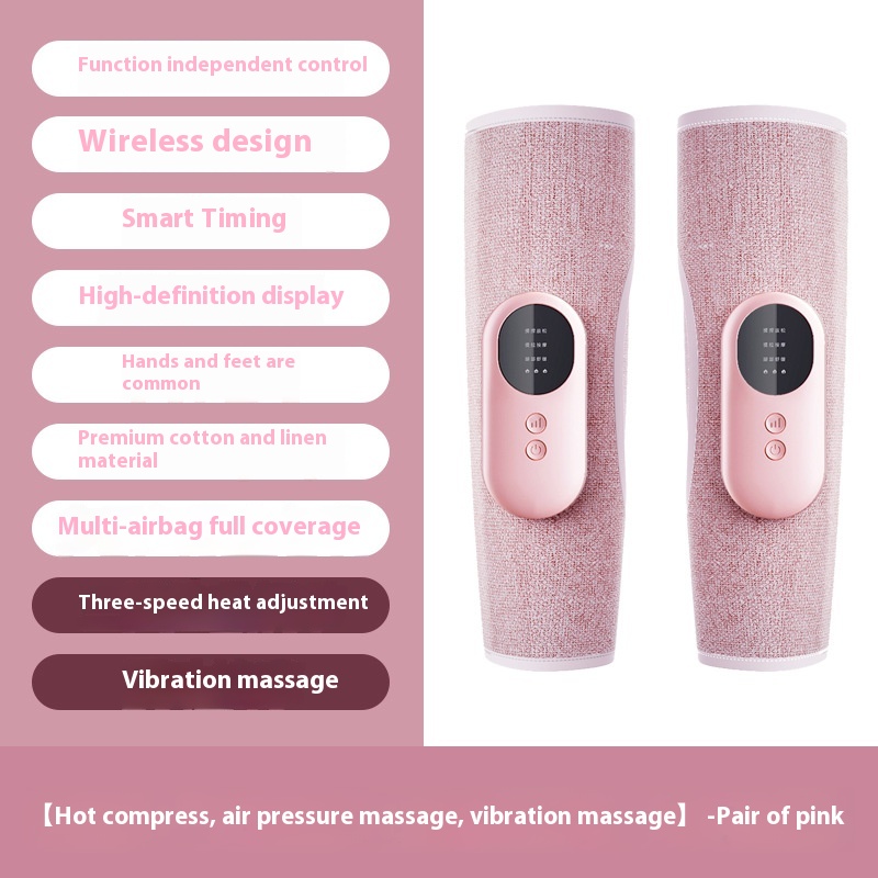 Multi Functional Leg Heating And Relaxation Massager (Pink)