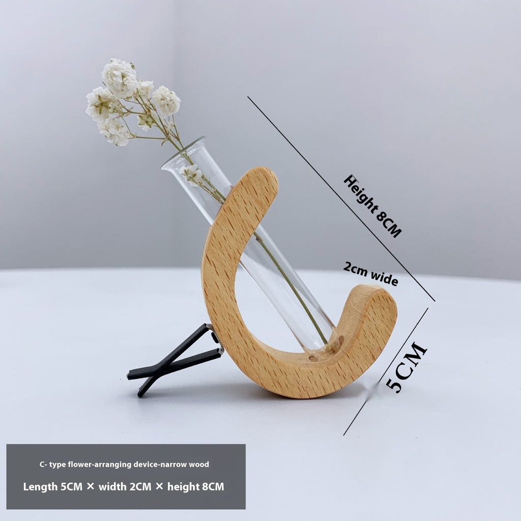 C- Shaped Car Flower Container Car Accessories (Beech (Walnut) (C Narrow))