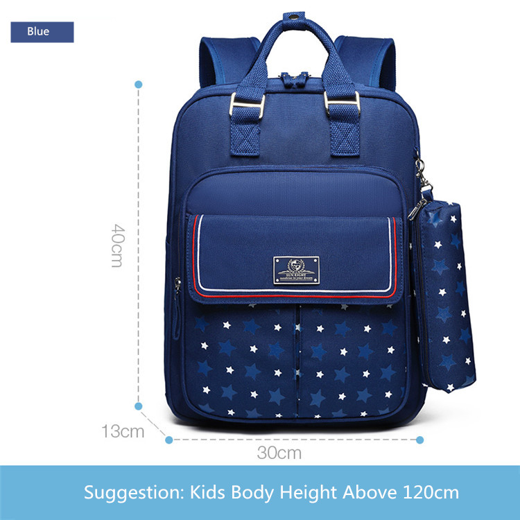 Sunshine 8 o'clock elementary school bag (Blue)