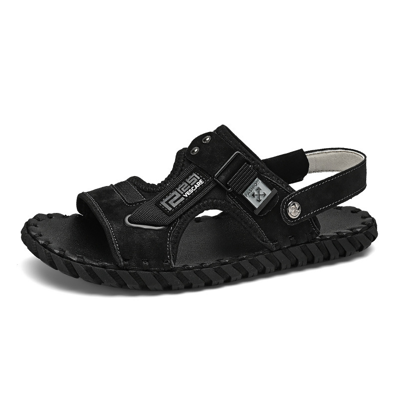 Casual Men's Outdoor Trendy Sandals Plus Size (38, Black)