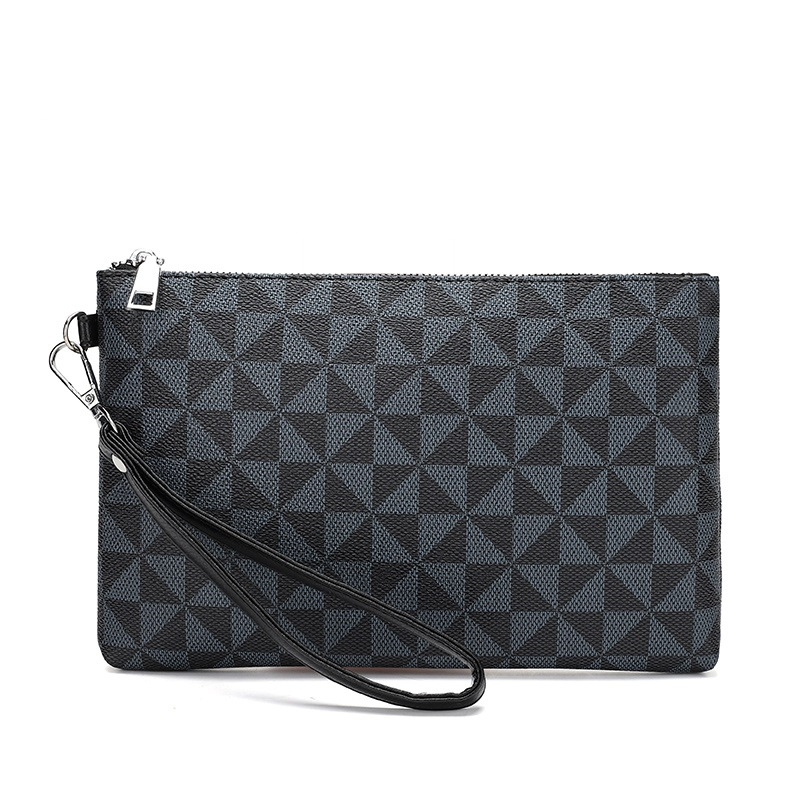Men's Handbag Wear-resistant Coating Long Wallet (M, Blue)