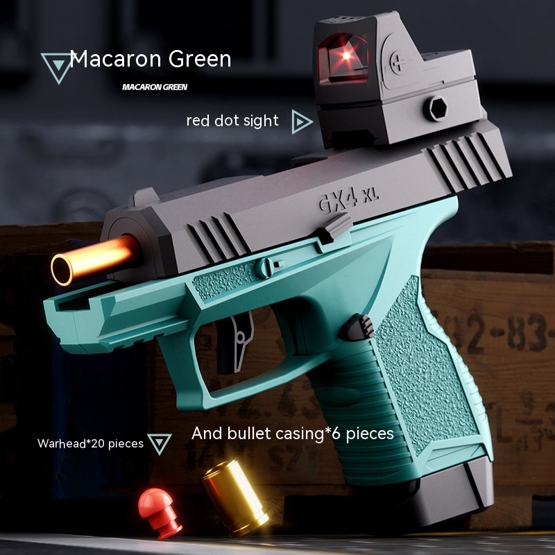 Pocket Continuous Hair Baby GX4 Throw Shell Soft Bullet Gun Launch Toy (Green High Match)