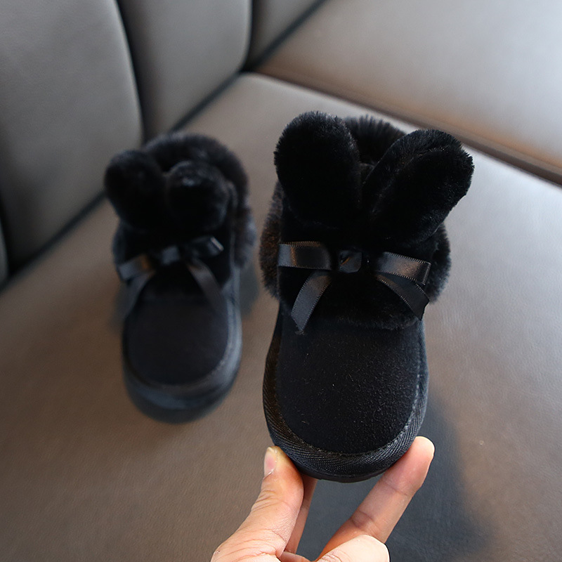 New Girls' Plush And Thick Warm Boots In Winter (26, Black)