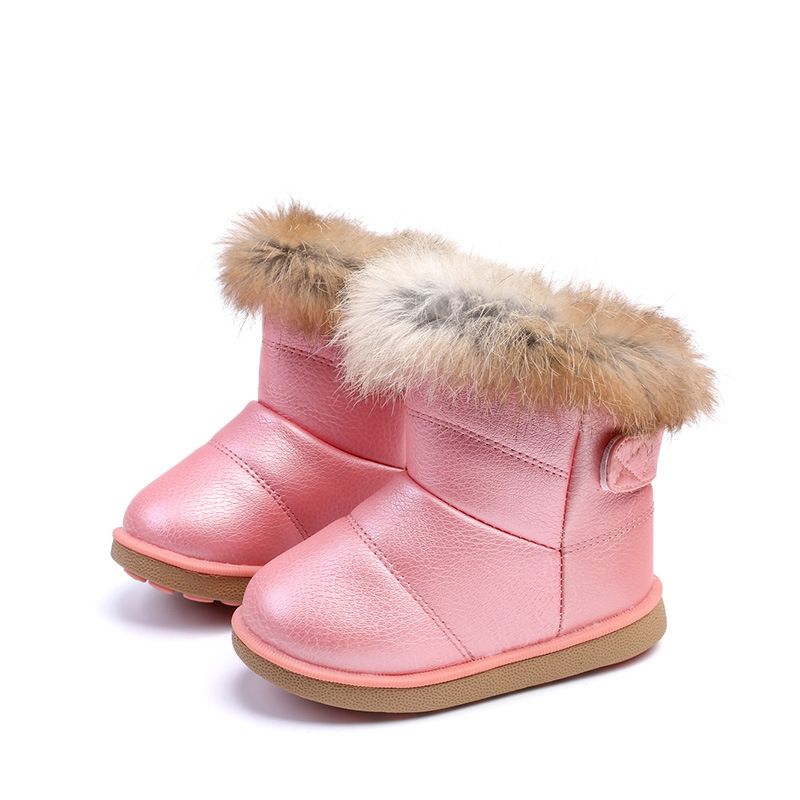 Winter Children's Shoes, Girls' Boots, Snow Boots (26, Pink)