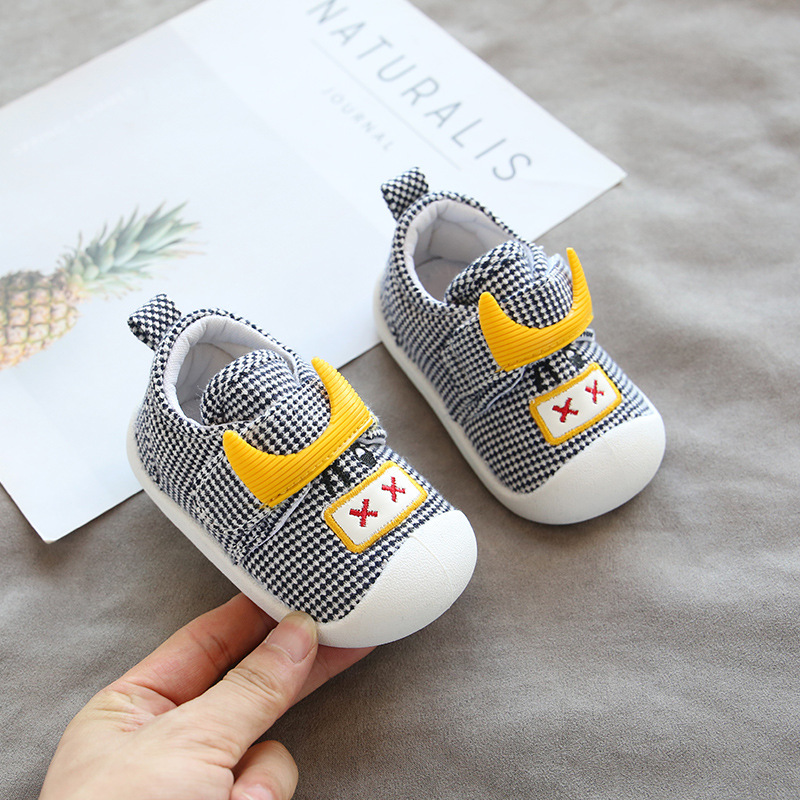 Baby Toddler Shoes Cotton And Linen Breathable Soft Sole (14, Black)