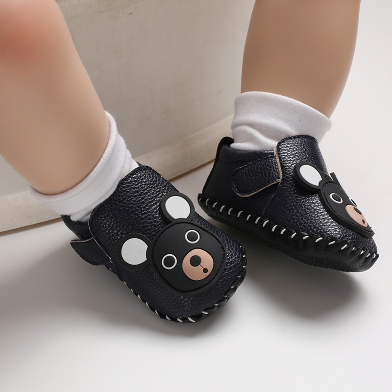 Baby shoes non-slip toddler shoes (0 - 6 [months], Black)