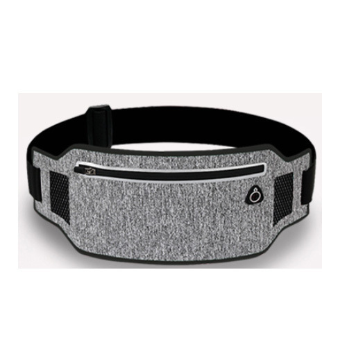 Sports Waist Bag For Men And Women Running Device (Light Grey & Black)