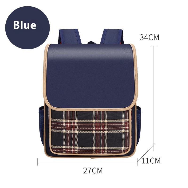 Waterproof Decompression British Style Kindergarten Backpack (Blue)