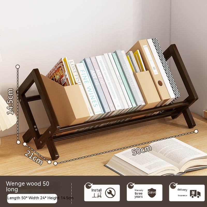 Office Desktop Bookshelf Student Household Desk Shelf (Large Door Frame Colors)