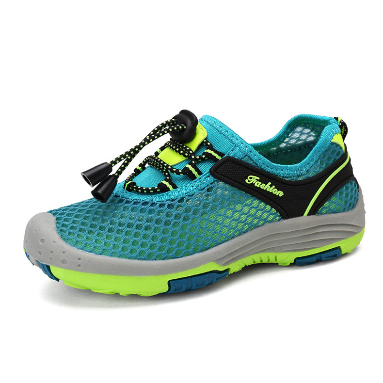 Casual Beach Shoes Upstream Shoes Children Cross-border Children Upstream Shoes Boy's Shoes Summer Mesh Breathable Leisure (28, Green)