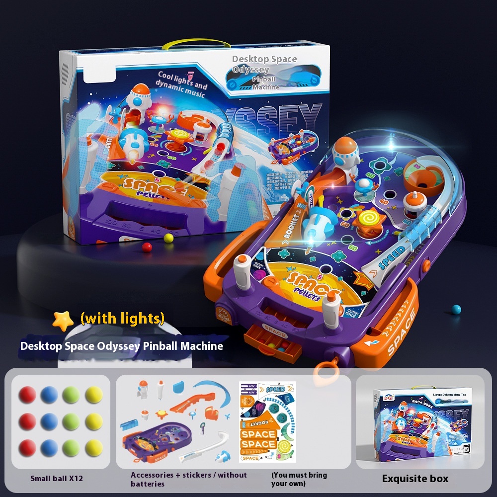 Children's Marbles Shooting Game Machine Educational Desktop Entrance Toys (Sound Light Without Battery)
