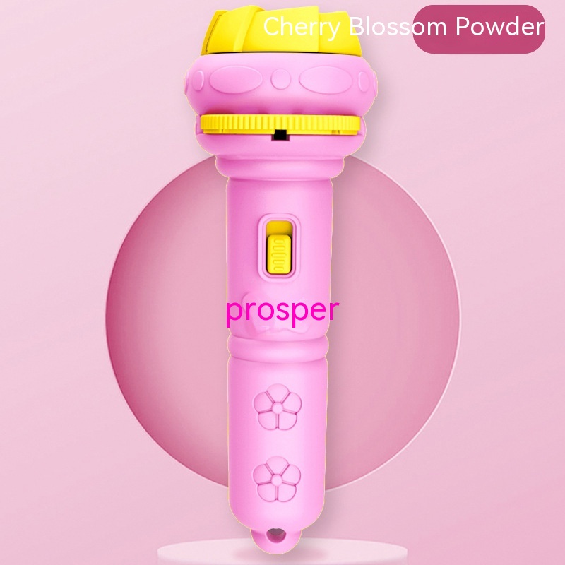 Cartoon Projection Flashlight Children's Educational Toys (Pink)