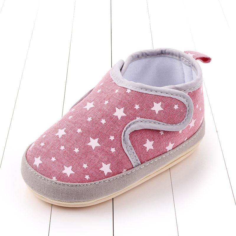 Casual toddler shoes with rubber soft sole (0 - 6 [months], Pink)