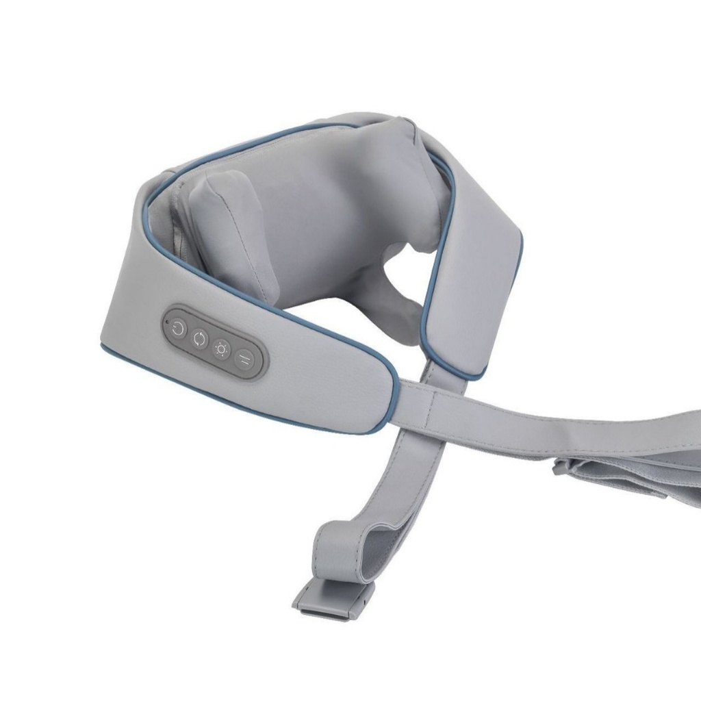 Shoulder And Neck Massage Instrument Neck Massager Neck Lifting Hot Compress Dredging Neck Trapezoid Muscle Clip Kneading (Grey)