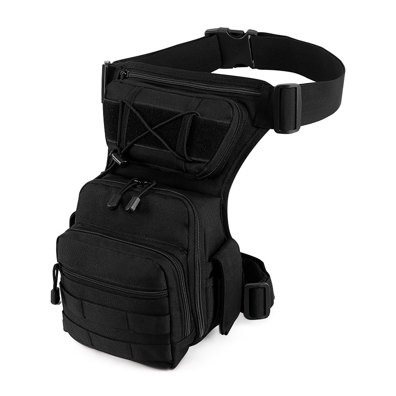 Multifunctional Mobile Waist Bag Men's Outdoor Tactics Leg Bag (Black)