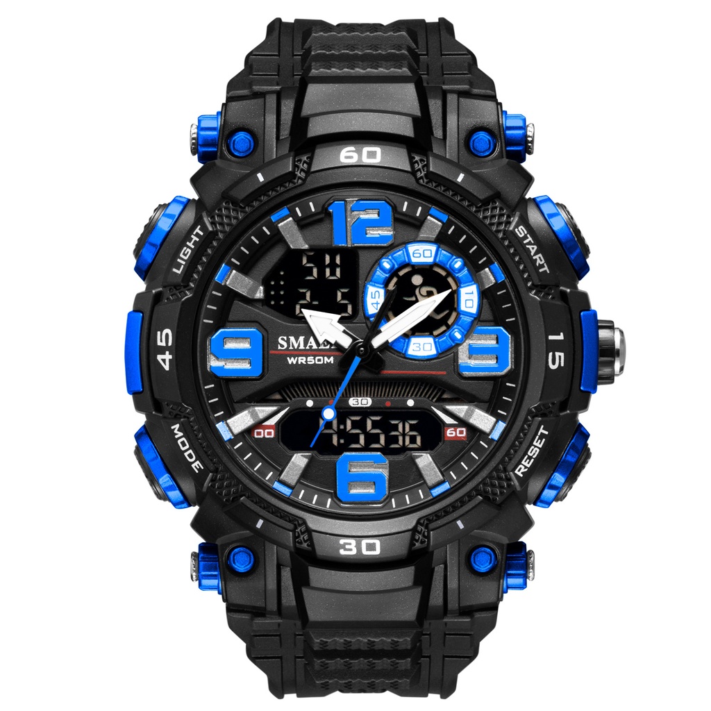 Men's Trendy Waterproof Fashion Leisure Outdoor Sports Watch (Blue)