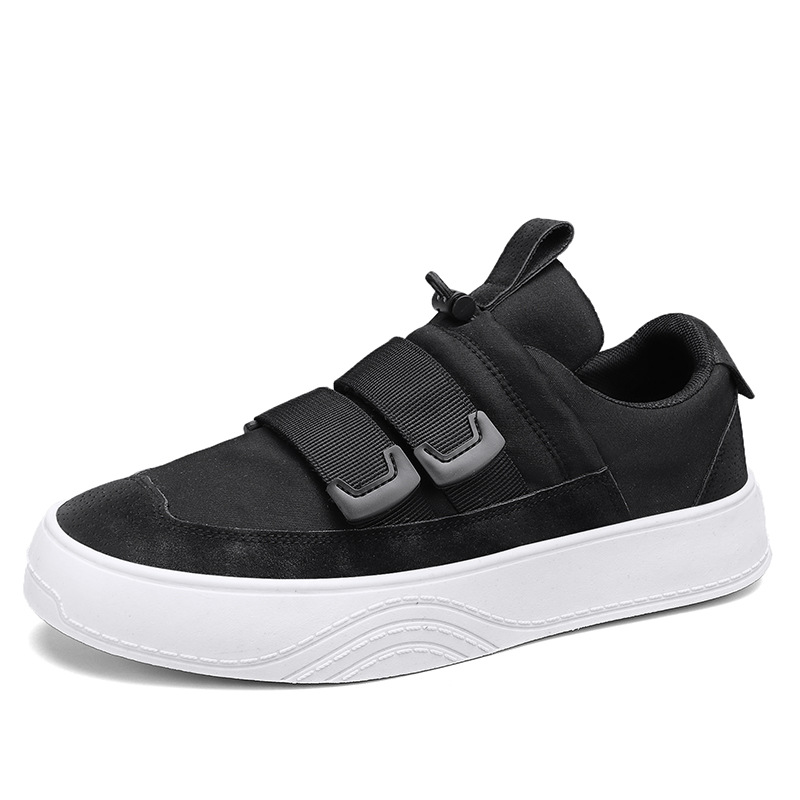 Low-top Platform Shoes Youth Fashion Elastic Band (39, Black)