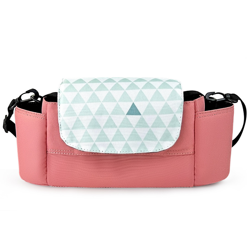 Baby Carriage Saddle Bag Multi-functional Outing Mummy Bag (Pink)