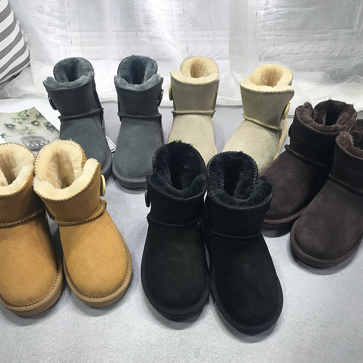 children leather boots female low warm baby shoes shoes Dichotomanthes end manufacturers selling one generation (26, Pink)