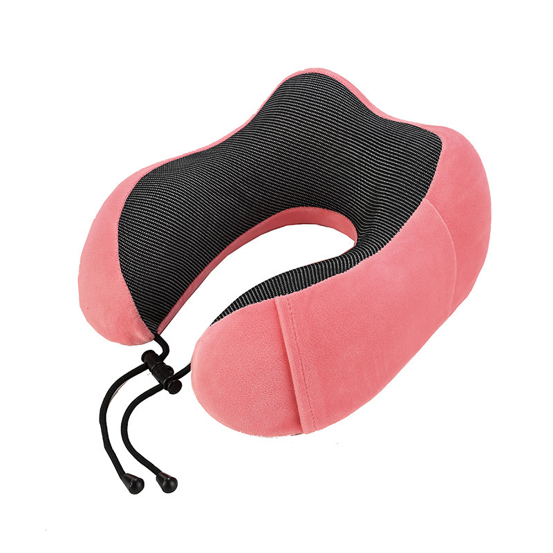 U-shape Pillow Travel Pillow Of Memory Foam Neck Pillow Siesta Neck Pillow Neck Pillow Magnetic Cloth U-shaped Pillow (Pink)