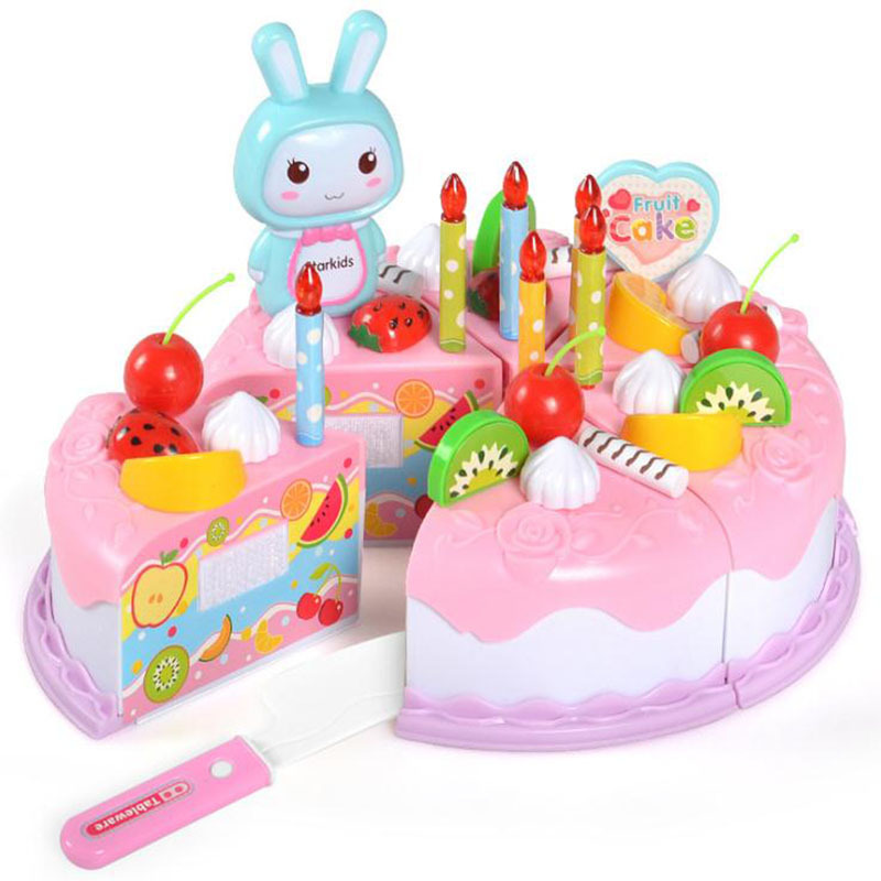 Children's play house birthday cake toy (Pink)