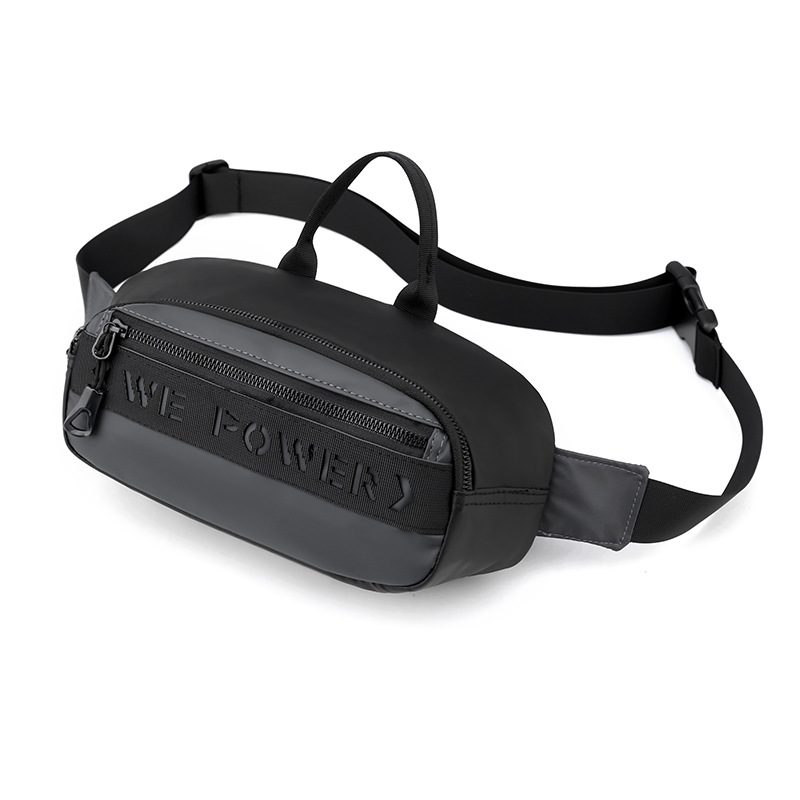 Trendy Men's Sports Waist Bag Outdoor (Grey)