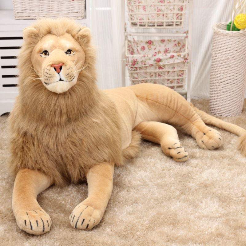 Standing lion simulation static animal model (110 [cm])