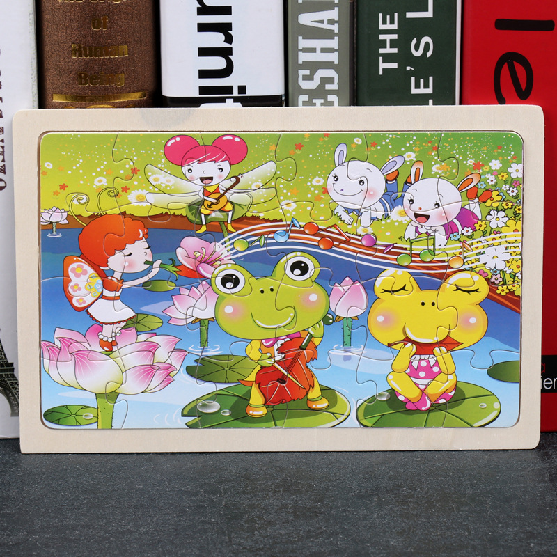 80PCS wooden educational toys educational development baby kids training toys children animal puzzle (1)