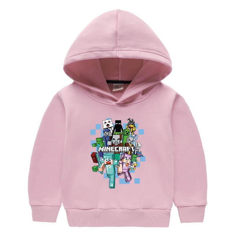 Plush Long-Sleeved T-Shirt Children's Thick Top Coat (150 [cm], Pink)