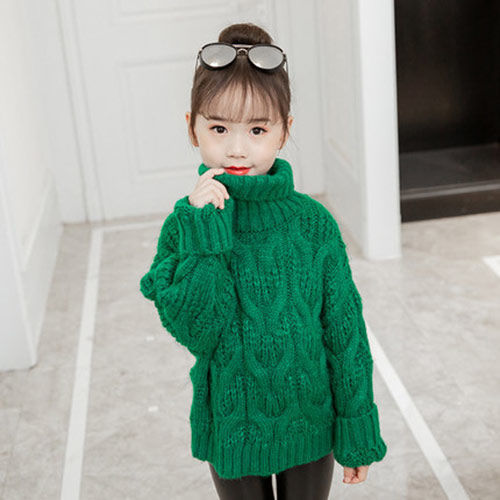 Girls plus fleece sweater (150 [cm], Green)